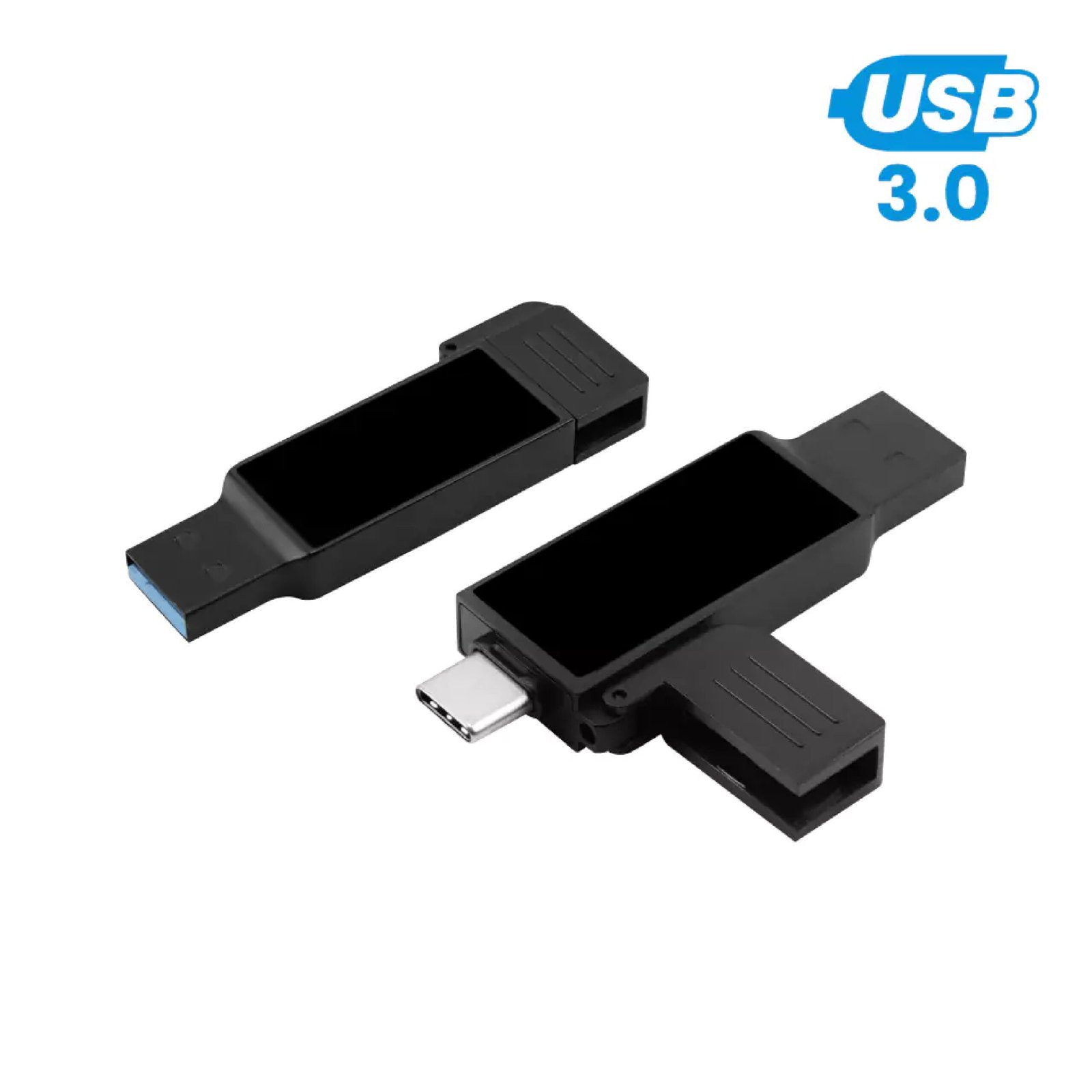 Black OTG USB with LED Logo 32GB V. 3.0-01