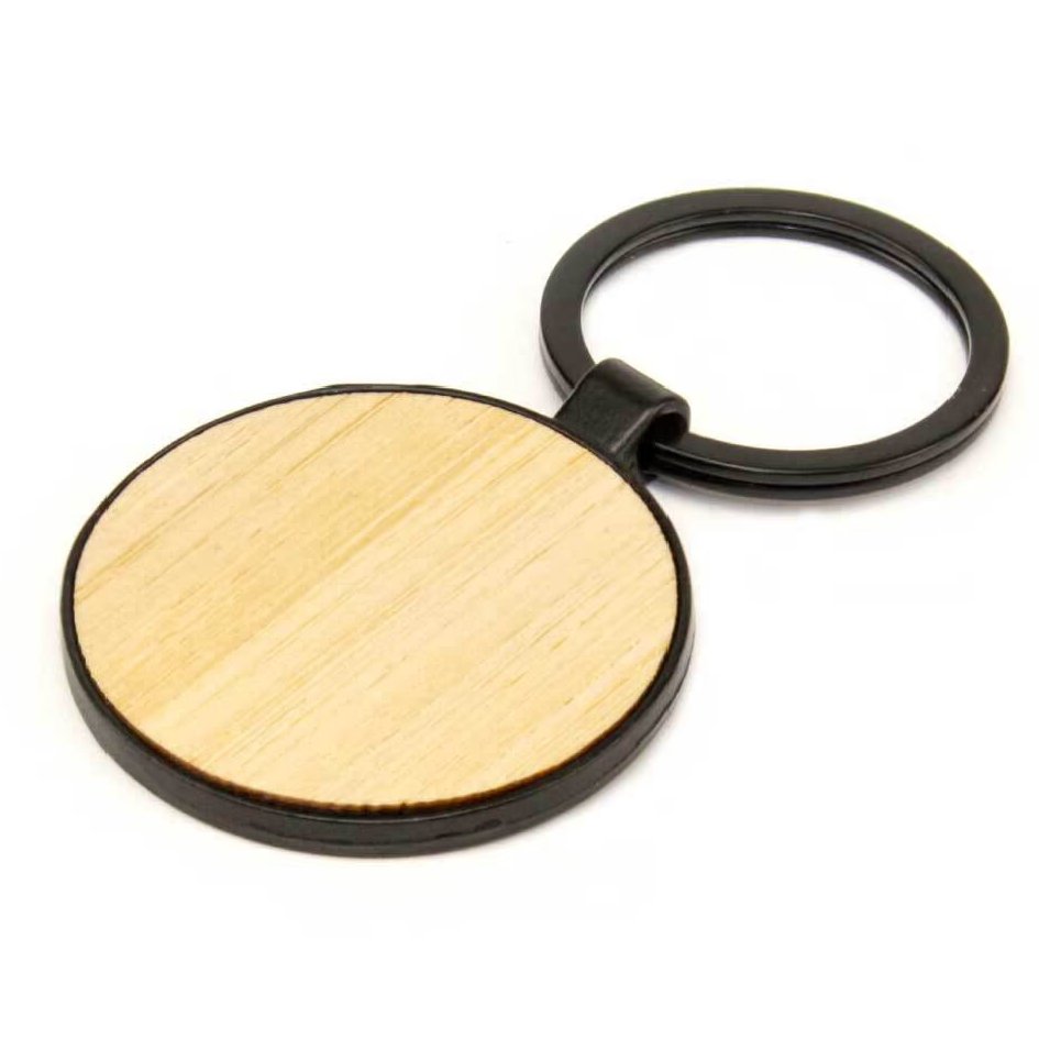Metal Keychain with Bamboo-01