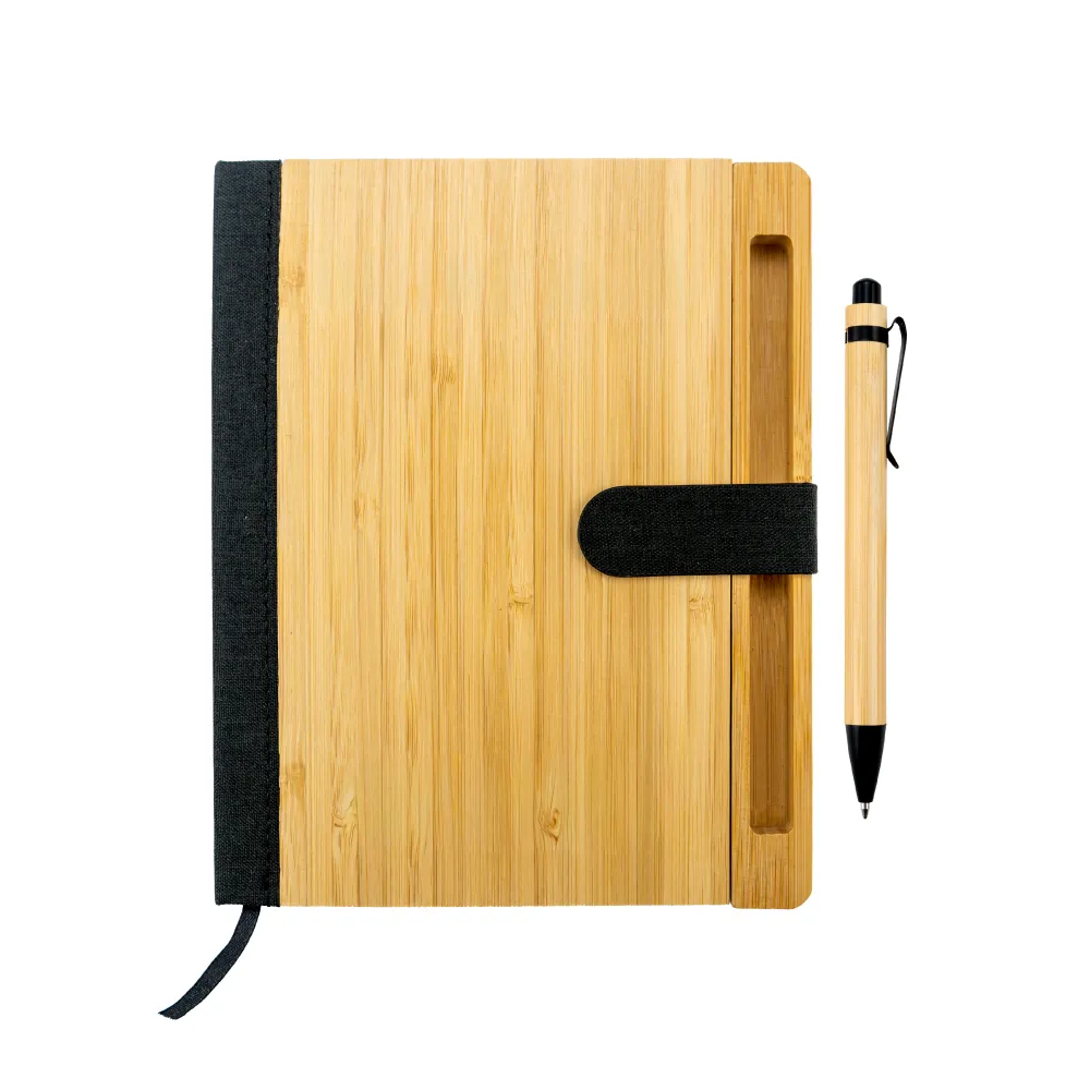 Bamboo-and-rPET-Notebooks-with-Pen-MB-11-BLK-Blank